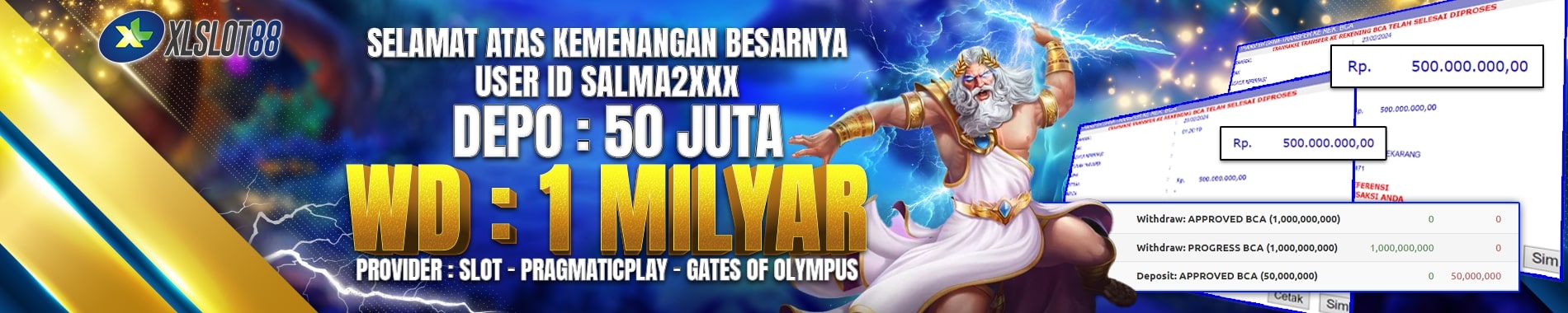 JACKPOT MEMBER XLSLOT88 UTAMA